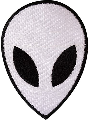 Alien Aufnäher zum Aufbügeln / Aufnähen, für Kleidung, Tasche, Jacke, NASA Space UFO-Stickerei