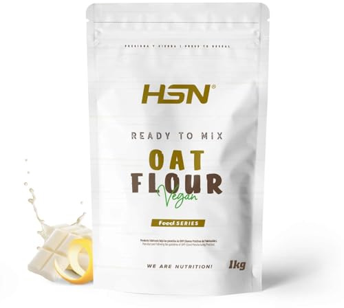 HSN Harina de Avena de Sabores Sabor Chocolate Blanco Limón 1 Kg = 20 Tomas por Envase - Instant Oatmeal - Ideal Tortitas de Avena y Claras, Batidos | Sin Azúcares añadidos