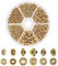 PandaHall 1Box Über 300pcs Antique Golden Tibetischen Stil Spacer Perlen Schmuckzubehör Zubehör für Armband Halskette Schmuckherstellung (5.5~6.5x2~7.5mm, Bohrung: 1~2mm)
