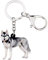 WEVENI Schlüsselanhänger, aus Acryl, Sibirischer Husky-Hund, modischer Schmuck, für Frauen und Mädchen
