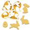3DREAMS 4er XL Osterhasen Ausstecher Set │ Oster Ei + 3X Oster Hase - große Keksausstecher 10cm │ ideal als Oster Geschenk