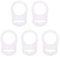 LLLucky 5 Stücke Silikon Baby Dummy Schnuller Halter Clip Adapter Ring Taste Stil Schnuller Adapter für MAM Ringe Transparent