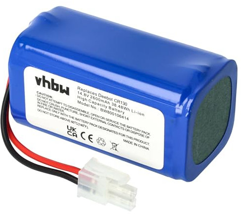 vhbw Akku kompatibel mit iLife A4, A4s, A6, V7, V7s Plus, V7s Pro, X620, Y8H4 Home Cleaner Heimroboter (2600 mAh, 14,8 V, Li-Ion)