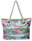 DonDon Strandtasche XXL mit Reißverschluss - Umhängetasche Damen, Shopper Tasche Damen im Beach Look mit Schulterriemen - Urlaub Must Haves Beach bag - Retro Hawaii