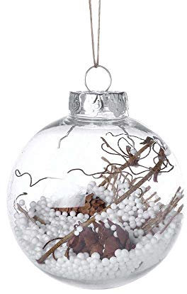Aeromdale Christmas Transparent Hanging Ball Für Christbaumkugel Durchsichtiger Kunststoff Home Party Weihnachtsschmuck Geschenk Handwerk - # B - 1St