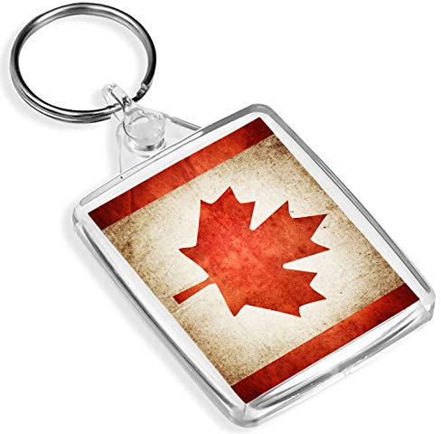 1 x Porte Clé Drapeau Canada Place Rouge - IP02 - Cadeau pour Maman Papa #3165