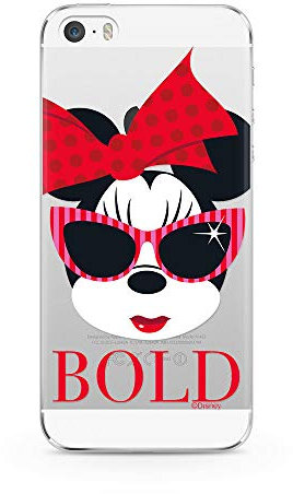 ERT GROUP mobile phone case for Apple Iphone 5/5S/SE original and officially Licensed Disney pattern Minnie 045 optimally adapted to the shape of the mobile phone, partially transparent