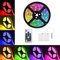 LED-Streifenlicht Batteriebetriebener Regenbogeneffekt RGB Flexible Farbwechsel-Seilbeleuchtung 5M / 16,4 FT Wasserdicht Dimmbar mit RF-Fernbedienung für Innen- und Außendekoration