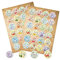 Logbuch-Verlag 48 positive Sprüche Aufkleber mit Blumen liebe Worte Sticker 4 cm rund Geburtstag Achtsamkeit