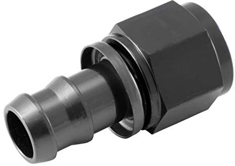 Alu Fitting AN10 Push-On 7/8-14UNF | Schwarz