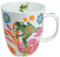 TeaLogic Teebecher Tasse Fritz - Becher Teetasse mit Frosch Blumen Motiv - Tea Logic Fine Bone China (350ml)