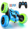 Hamdol Voiture télécommandée pour enfants double face 360° rotative 4WD RC voiture avec phares 2,4 GHz Electric Race Stunt Toy Machines Rechargeables pour garçons filles anniversaire (rouge)