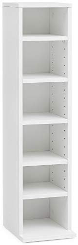 KADIMA DESIGN CD-Regal Holz, Modernes Standregal mit 6 Fächern für CDs und DVDs