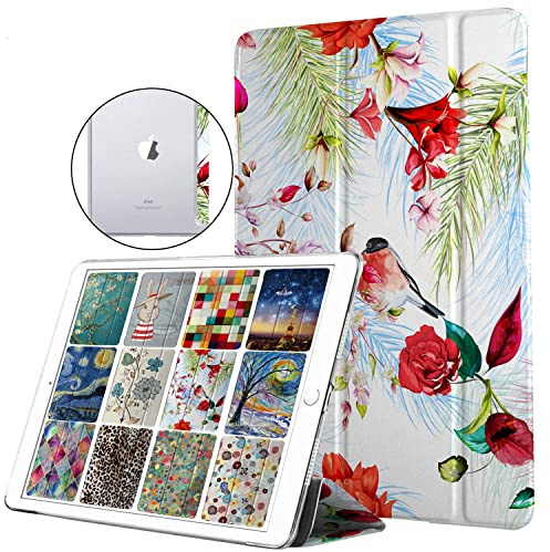 DuraSafe Cases Cover posteriore rigida per iPad da 9,7 5/6 [iPad 5a 6a generazione] A1893 A1954 A1822 A1823 Cover posteriore rigida con stampa a tre pieghe - Sparrow Bloom