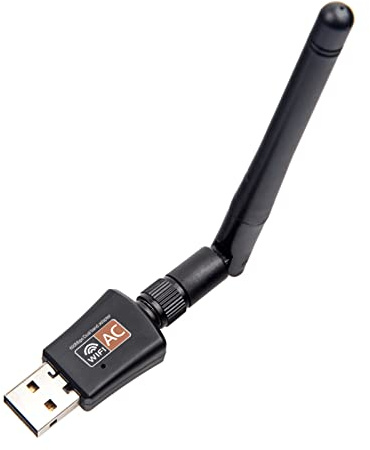 USB WiFi Adapter for PC, AC600M USB Wi-fi Dongle 802.11ac Wireless Network Adapter with Dual Band 2.4GHz/5Ghz High Gain 2dbi Antenna for Desktop Laptop Support Windows, MAC OS, Linux