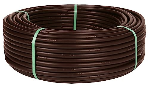 Kits de riego por Goteo Tubería de Goteo Línea de Goteo Tubería de Riego Made IN EU (16mm/2.0 LPH, 100m, Marrón)