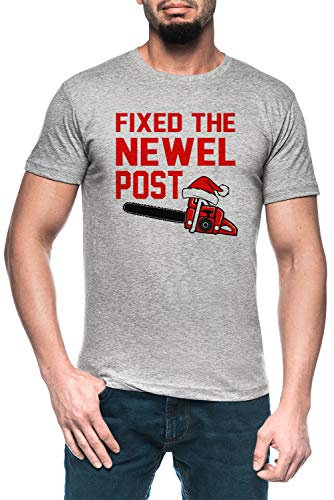 Weihnachten - Fest Das Spindel Post Herren Grau T-Shirt Kurzarm Men's Grey T-Shirt