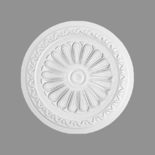 PROVISTON | Stuckrosette | Polystyrol | Durchmesser 340 mm | Weiß | Hochwertig | Stabil | Einfache Montage | Deckenrosette | Wandgestaltung