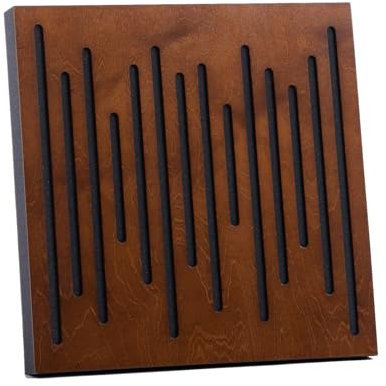 Bluetone Acoustic WaveFuser Wood - Panneaux acoustiques en bois naturel - Panneaux acoustiques - Mousse acoustique - 50 x 50 cm (noyer)