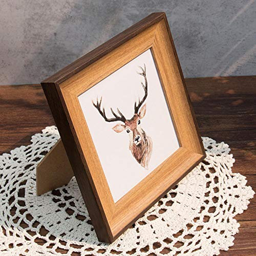 XQSSB Fotorahmen Bilder Dekorahmen Holzfarbe Zwei Zweck 20,3 × 20,3 cm