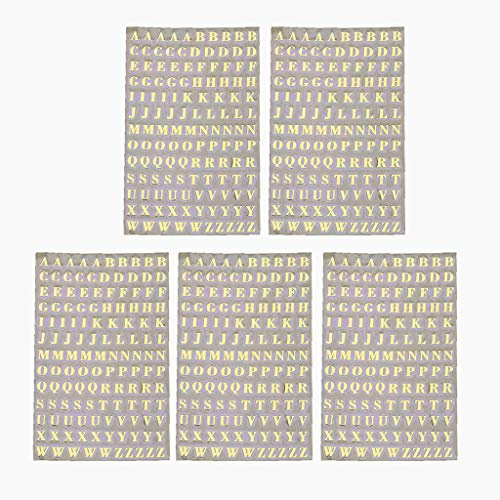 Oilmal Epoxid-Füllaufkleber, 5 Stück, 3 mm, Alphabet-Buchstaben, grob, glitzernd, Epoxidharz, dekorative Aufkleber, Engkish-Buchstaben, Zahlen, UV-Epoxidharz-Füllungen