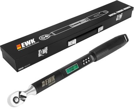 EWK Chiave dinamometrica digitale elettronica da 3/8, 5 - 100 Ft-Lbs (6,8 - 135 Nm), con cicalino e notifica flash LED