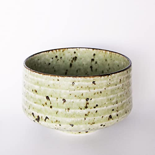 KIMIKURA Matcha Tea bowl Chawan [Warm green] Japanese Mino-yaki Made in JAPAN | Japanese Tea