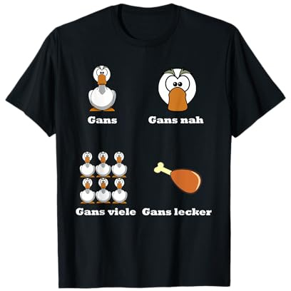 Gans Gans nah Gans viele Gans lecker Ente Vogel T-Shirt