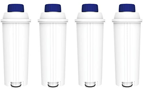 Comedes Filterpatrone für De'Longhi DLS-C002, SER3017 & 5513292811, kompatibel mit Magnifica, Eletta, ECAM, ESAM, ETAM, BCO, EC-Serie Kaffeevollautomaten, TÜV SÜD zertifiziert (4 Stück)