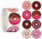 Wudaizhi 500 Pcs Donut Aufkleber Köstliche Dessertetiketten Aufkleber Für Kuchenbrot Back -Donut -Party -Dekoration