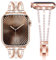 Fullife Metall Armband Kompatibel mit Apple Watch 42mm(Serie 10) 41mm 40mm 38mm Damen,Bling Glitzer Edelstahlarmband Kompatibel mit iWatch Series 10/9/8/7/6/SE/5/4/3/2/1,Roségold