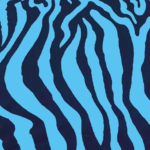 Brama-West Pferde Fliegendecke mit Kreutzgurt Zebra Pferdedecke Schutz vor Insekten - Navy/hellblau, Gr. 115