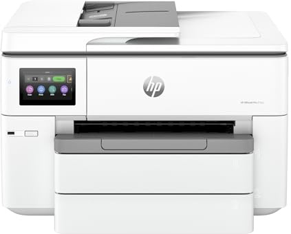 HP OfficeJet Pro 9730e Wide Format Wireless All-in-One Color Inkjet Printer, Print, scan, Copy, ADF, Duplex Printing Best-for-Office, 3 Month Instant Ink Trial Included, AI-Enabled (537P6A)