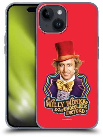 Head Case Designs Offizielle Willy Wonka and The Chocolate Factory Gene Wilder Grafiken Soft Gel Handyhülle Hülle kompatibel mit Apple iPhone 15