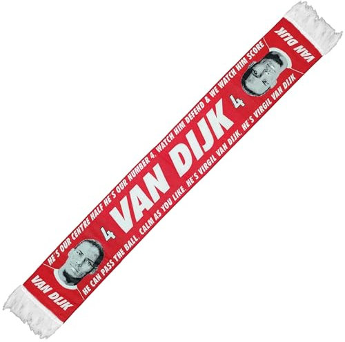 PARTISAN Liverpool Schal Van Dijk, rot, 127 x 20 cm