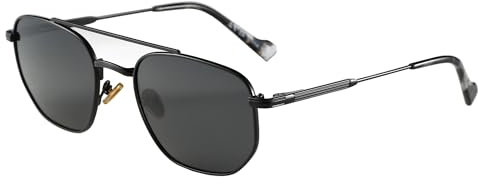 ZENOTTIC Retro Hexagon Pilot Polarized Sonnenbrillen für Männer und Frauen Vintage Mode Doppelbrückenmetall UV400 Schutz