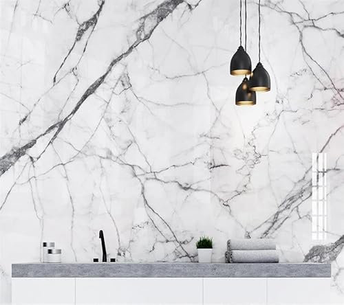 JCSMKFQ Papier peint mural 3d marbre gris et noir salon chambre à coucher home decor wall art silk fabric stickers