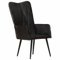 CIADAZ Ohrensessel Schwarz Echtleder, Armlehnensessel, Lesesessel, Sessel Wohnzimmer, Loungesessel, Relax Sessel, Sessel Schlafzimmer - 339650