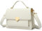 Travistar Handtasche Damen Mittelgroß Umhängetasche Damen PU Leder Crossbody Bag Niedlich Kleine Schultertasche für Frau Gesteppt Abendtasche mit Kreditkartenfächer, Weiß