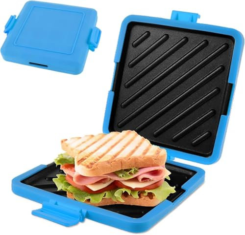Microwave Toastie Sandwich Maker Silicone Microwaveable Cookware Wireless Toastie Maker Nonstick Plate Sandwich Maker Heatwave Technology Sandwich Toaster for Cooking Crispy Sandwiches