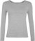 FASHION MY LOVE Women Ladies Long Sleeve Round Neck Plain Top Stretchy Casual Summer T-Shirts Basic Slim fit Tee Tops UK Plus Size 8-26 Silver Grey