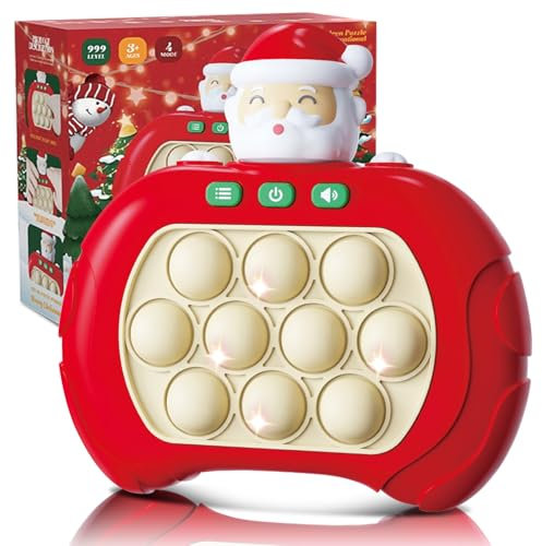 lttorjf Pop It Elektronisch, Weihnachtsmann Spiel Quick Push Bubble Game Push Pop Squeeze Toys für Gadget Geburtstag Knopf Lustiges Spielzeug Kinder Erwachsene Bubble Stress Geschenke