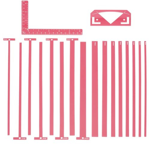 HOBBIESAY Un total de 18 herramientas de encuadernación para libros fáciles de scrapbooking, reglas en forma de T, guía de portada para hacer libros con espalda.