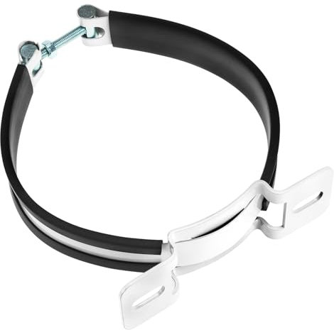 QWORK Support de bouteille de gaz à souder – Convient aux bouteilles de gaz argon de 17,5 à 18,4 cm – Fixation sécurisée – Construction en fer et caoutchouc