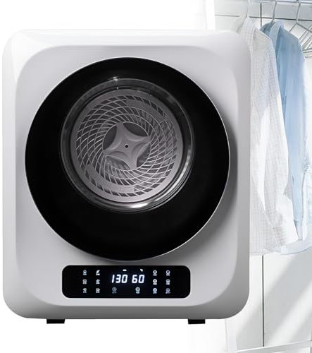 BOBVB 4 kg de apartamento lavandería LED Panel de Control táctil Mini Mini Mina Mini Secadora de Ropa portátil