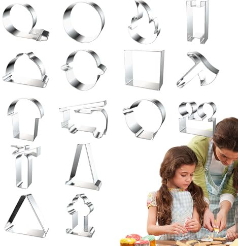 Cookie Cutter, Edelstahl Schokoladenform, Feuerwehr Ausstechformen Set Mit 16 Teilen Für Kinder Erwachsene Hochzeit Weihnachten Ostern Halloween Valentinstag