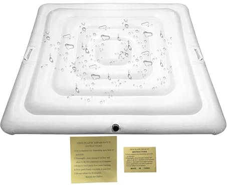 Couvercle De Bain à Remous Pliable - Couvercle Thermique Résistant Aux Rayons UV, Oreiller Isolé Léger | Poignée Facile De Longue Durée, Top Spa Carré Pour Piscines En Plein Air