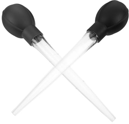 VICASKY Wine Sampling Dropper Pipette Set 2pcs 28ml Plastic Liquid Transfer Tools for Homebrew and Kitchen Use Black and Grey