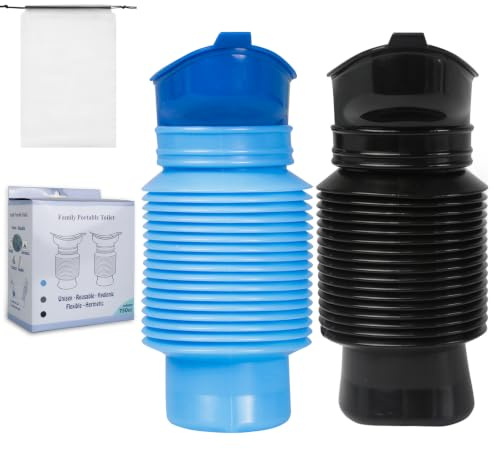 Shrinkable Urinal,Portable Urinals for Men Women,Male Female Urine Bottle | Outdoor Travel Personal Mobile Toilet,Pee Bottle,Reusable Emergency Urinal for Camping Car Traffic Jam Queuing(750 ML)