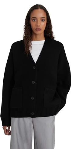 Style & Republic Damen V-Neck Kaschmirblend Cardigan aus 90% Merinowolle & 10% Kaschmir - Dein kuscheliger Premium Strickjacke für stilvolle Herbst & Winter | fällt groß aus, eine Größe Kleiner wählen